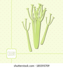 The celery. Green, vegetarian and healthy food!