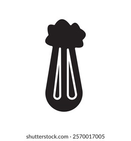 Celery icon black and white vector outline sign