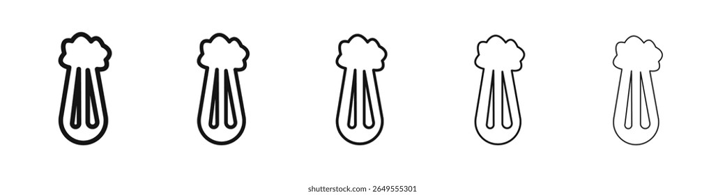 Celery icon black and white vector sign