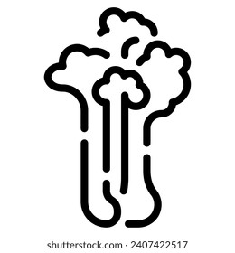 Ilustración de icono de apio para uiux, web, app, infografía, etc