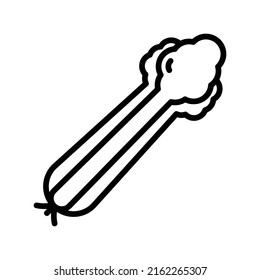 Celery Icon. Line Art Style Design Isolated On White Background