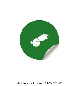 celery icon in sticker. One of roots collection icon can be used for UI/UX
