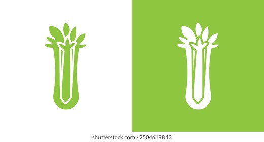 Celery icon Symbol mark in filled style
