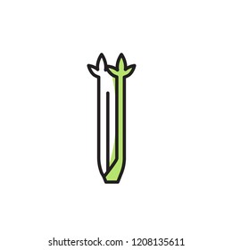 celery icon vector. modern style vegetable icon