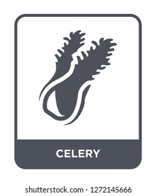 celery icon vector on white background, celery trendy filled icons from Fruits and vegetables collection, celery simple element illustration