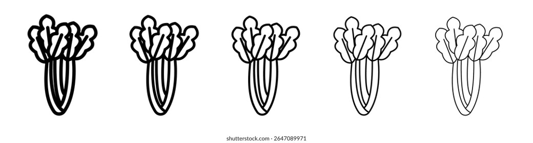Icono de apio Vector de contorno símbolo o ilustración