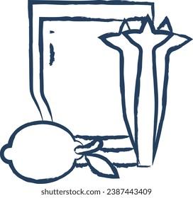 Celery juice hand drawn vector illustration