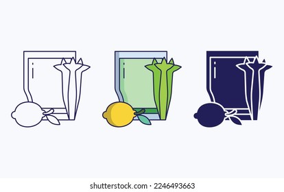 Celery juice icon vector illustration