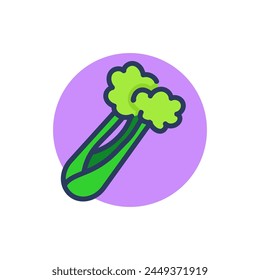 Celery line icon. Vegetable, fresh, healthy food outline sign. Products and allergens concept. Vector illustration for web design and apps