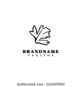 logotipo de apio caricatura plantilla de diseño de icono negro imagen plana aislada