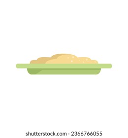 Celery mash potato icon flat vector. Boiled food. Meal cream isolated
