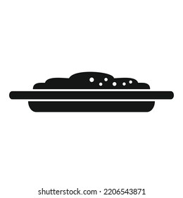 Celery mash potato icon simple vector. Boiled food. Meal cream