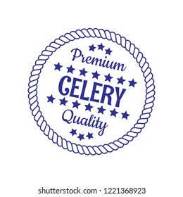 celery premium quality emblem, label, badge. premium quality package label. vintage stamp. designed for celery product
