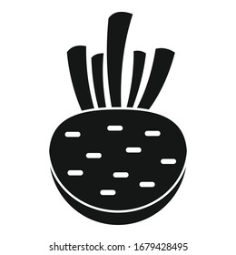Celery root icon. Simple illustration of celery root vector icon for web design isolated on white background