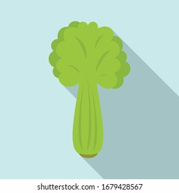 Celery salad icon. Flat illustration of celery salad vector icon for web design