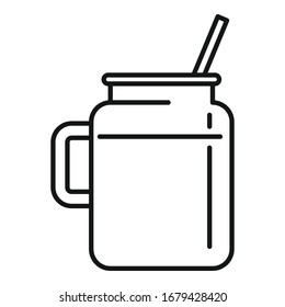 Celery smoothie icon. Outline celery smoothie vector icon for web design isolated on white background