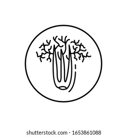 Celery, vegan icon. Simple line, outline vector elements of vegetarian icons for ui and ux, website or mobile application