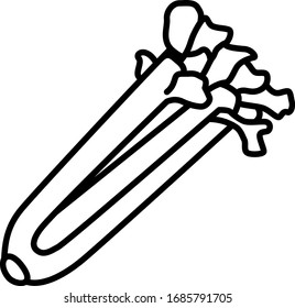 Celery Vegetable Icon Illustration Design