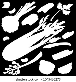 Celery, vegetable, vector
