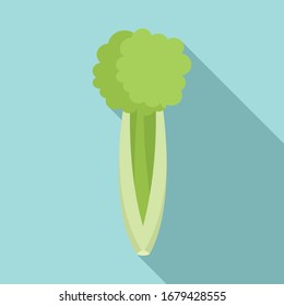Celery vegetables icon. Flat illustration of celery vegetables vector icon for web design