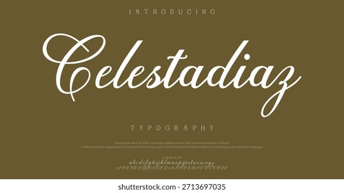 Celestadiz is a luxurious and elegant script font designed for premium branding and wedding designs.