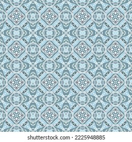 Celeste blue mosaic ornamental texture,   woven  laced abstract pattern, on white background
