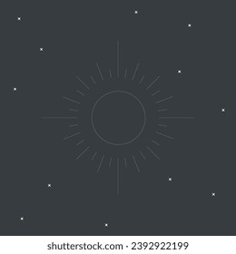 Celestial Astrological Background Golden Vector