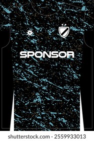 Celestial Black Texture Pattern Football Jersey Sublimation Print