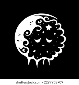 Celestial - Black and White Isolated Icon - Vector illustration