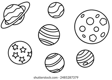 Celestial Bodies Line Art Advanced Drawing Techniques