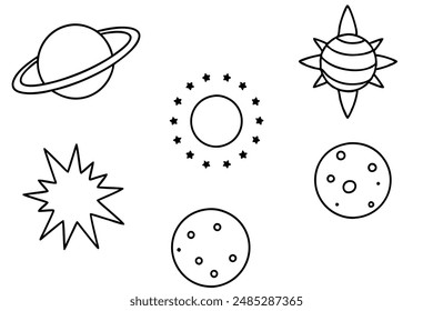 Celestial Bodies Line Art Creative Illustration Tips