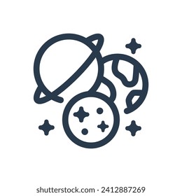 Celestial Body Vector Icon Illustration