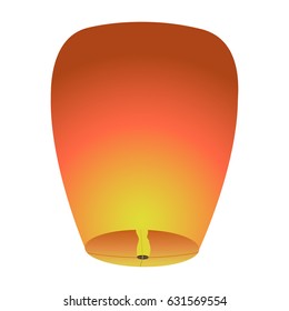 Celestial Chinese lantern with white background