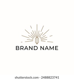 Celestial Diamond Gem Shine Logo Concept