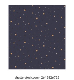 Patrón inconsútil de la estrella de oro celestial, fondo mágico del Vector del cielo nocturno para el Festiva y las Navidades