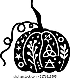 Calabaza celeste de halloween vector clipart