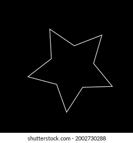 Celestial icon star in gold colors on black background. Perfect for  interior posters, postcards, social media and more.  Vector illustration.