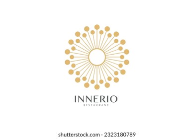 Celestial logo design, Dandelion logo, Minimal logotype, Star, Galaxy, Line logo, Branding, Minimal symble, Emblem, Feminine design