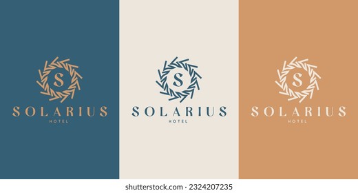 Celestial Logo design, Galaxy logotype, Minimal logo, Star, Spiral, Astrology, Astronomy, Spiritual, Vector logo
