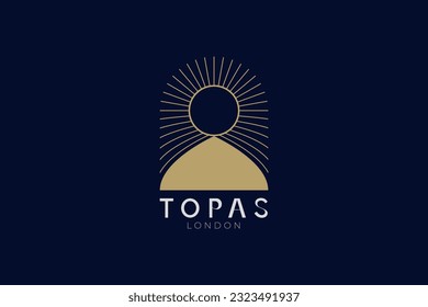 Celestial logo design, minimlistic logotype, Minimal, Simple, sun, planet, universe, space, ray, round