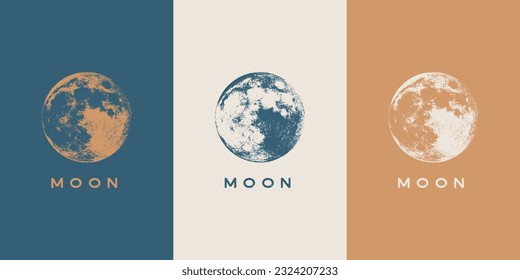 Celestial Logo design, Moon logotype, Minimal logo, Satelite, Spiral, Astrology, Astronomy, Spiritual, Vector logo