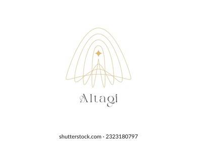 Celestial logo design, Space logo, Minimal logotype, Star, Galaxy, Line logo, Branding, Minimal symble, Emblem, Feminine design