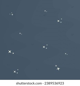 Celestial Magic Blue Astrological Background Vector
