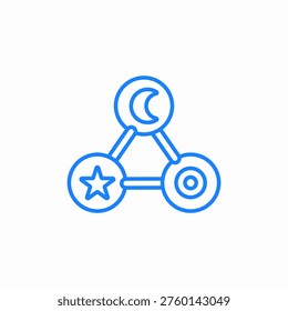 celestial mechanism icon sign vector