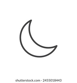 Celestial Moon Phases Icons. Crescent and Half Moon Night Symbols