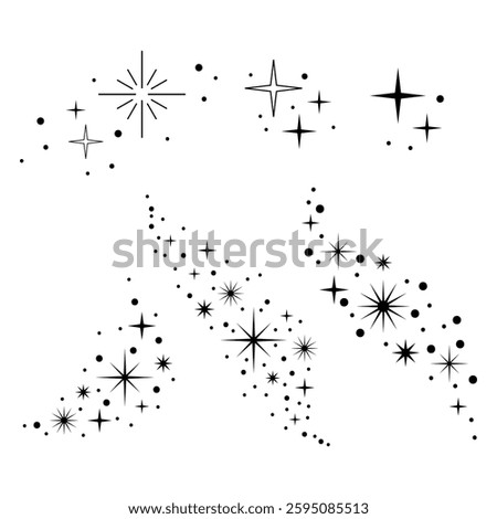 Celestial patterns dance across the night sky in intricate constellations formed by stars