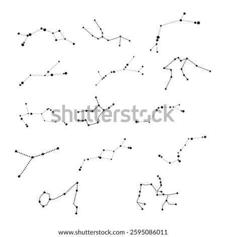 Celestial patterns dance across the night sky in intricate constellations formed by stars