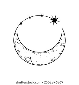 Celestial Shape Line Art - 09