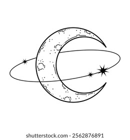 Celestial Shape Line Art - 10