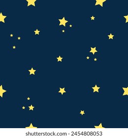 Celestial, Starry night seamless pattern, endless texture background